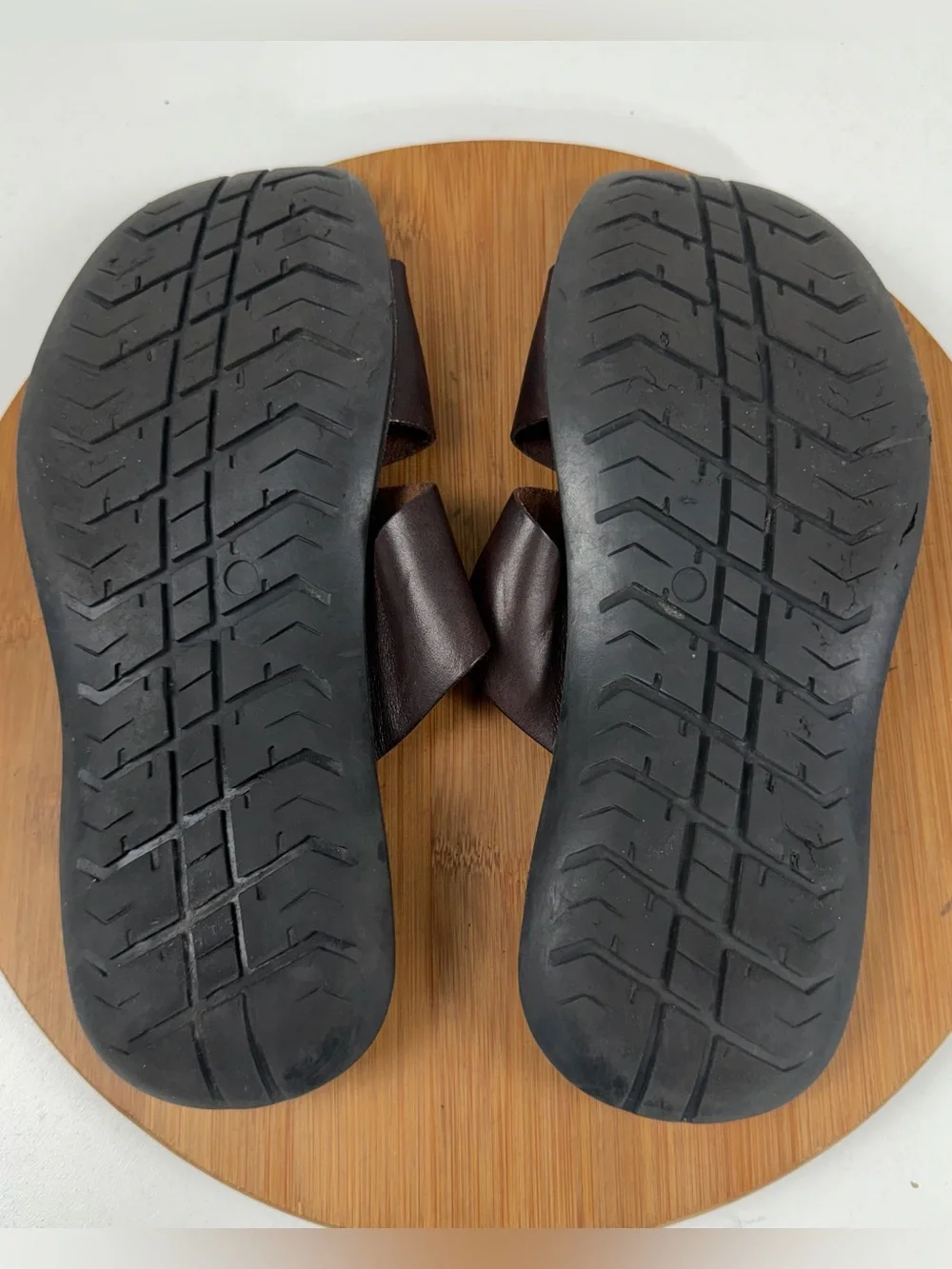 ZEUS Made in Italy Brown Leather Sandals